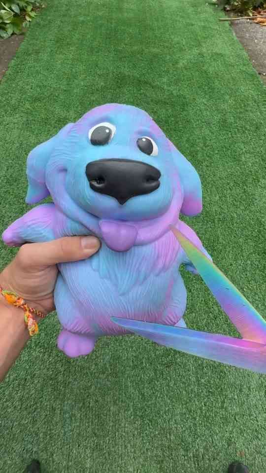 Watch these inflatable toys expand before the big explosion