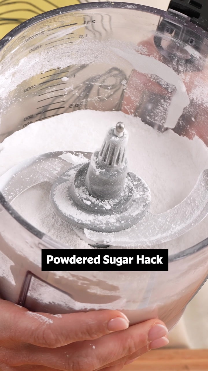 Easy powdered sugar hack using granulated sugar