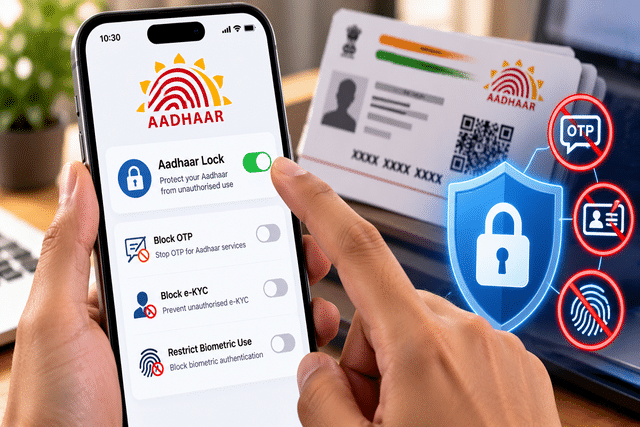 Aadhaar lock feature 2026: New Aadhaar app security option can block ...