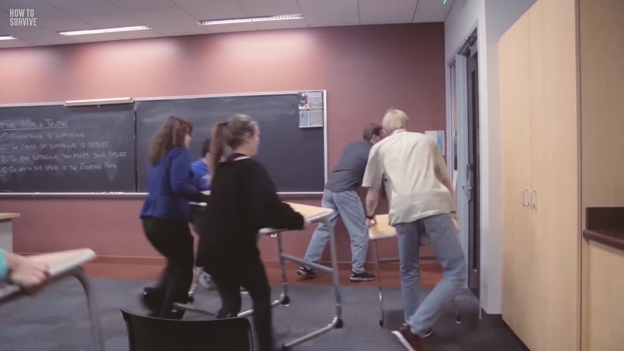 An active shooter enters the building, leaving your belongings behind ...