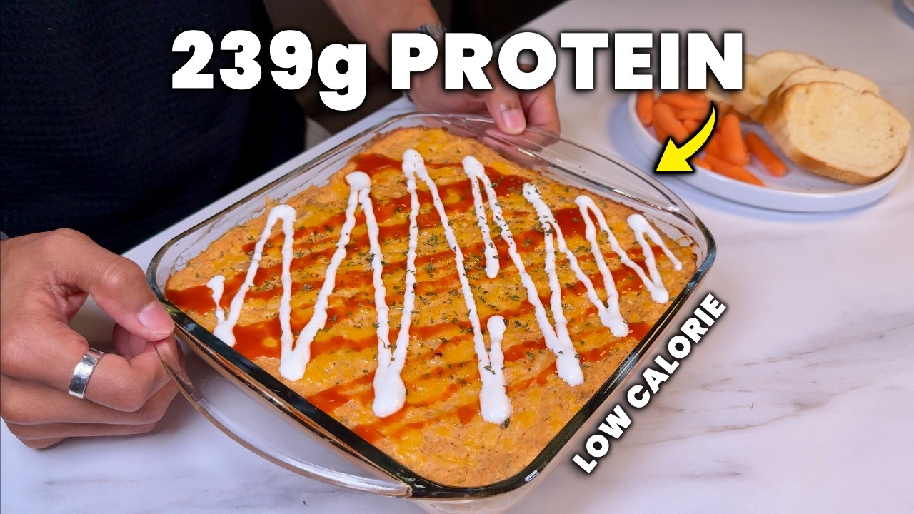 High protein buffalo chicken dip with rotisserie chicken