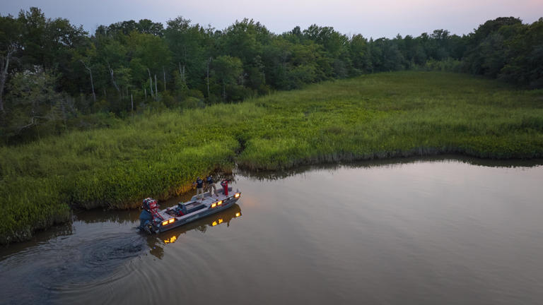 We spent a night hunting snakehead fish with bows and arrows