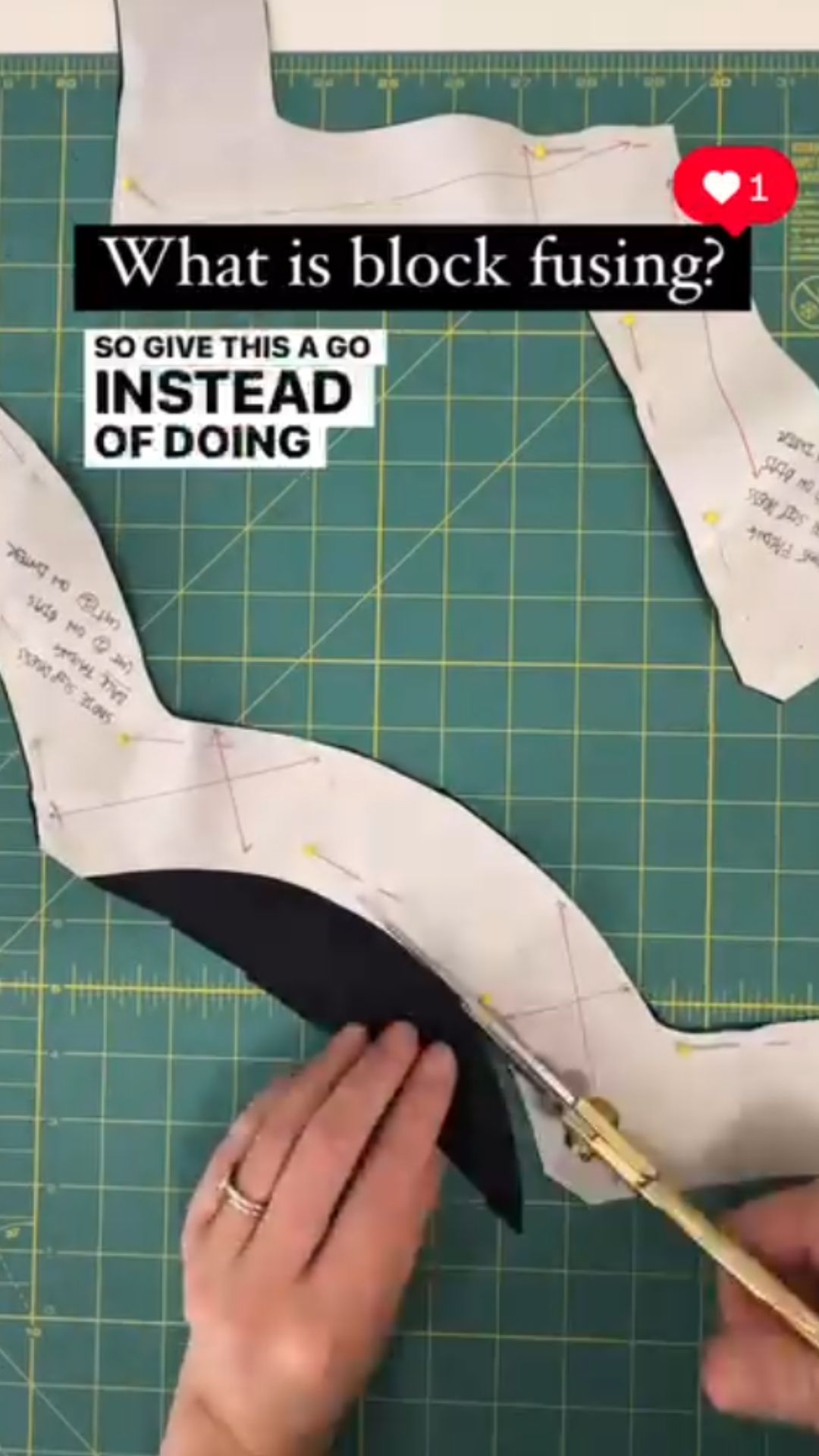 Why applying interfacing before cutting can save time