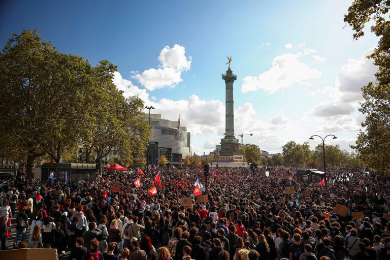 French teens march for decent schools despite government's pledge to act