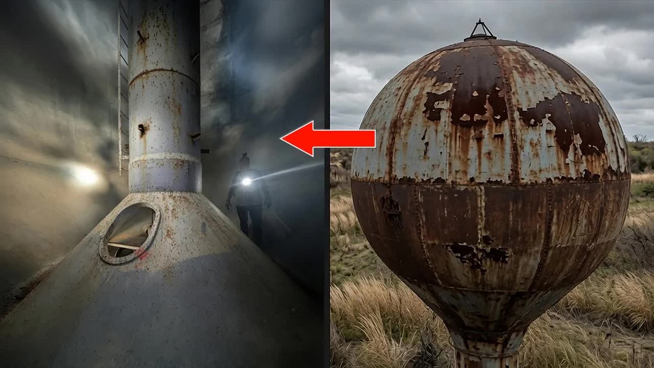 Just watch what appears inside this old water tower — the entire ...