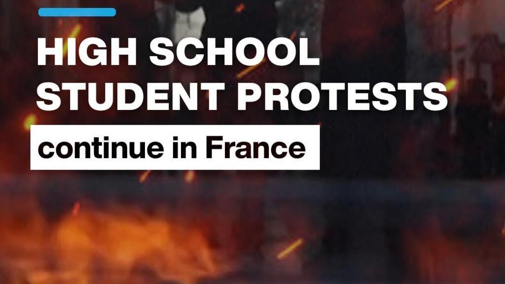 High school student protests continue in France