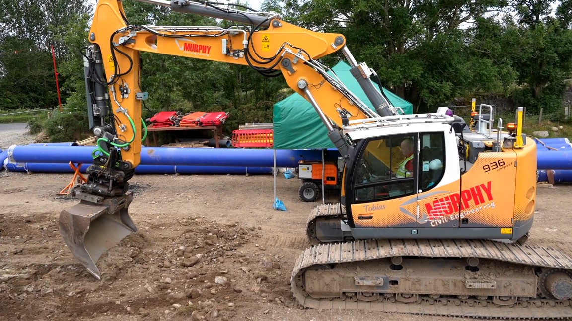 Powerful excavator tackles tough ground with incredible precision