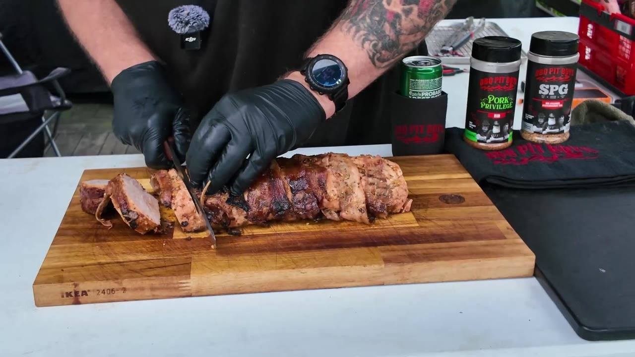 Pork tenderloin gets completely wrapped in bacon - then it’s time for a ...