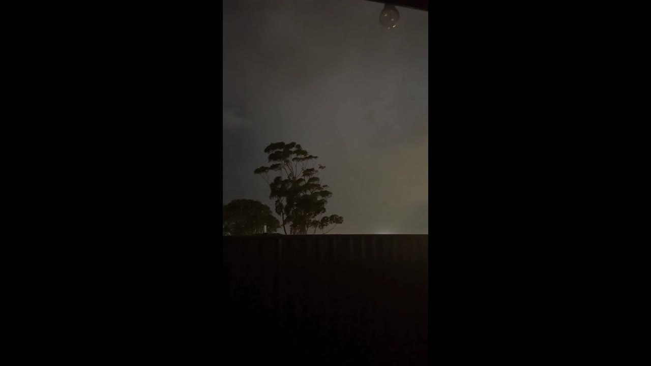 Intense lightning storm illuminates night sky over Perth, Australia