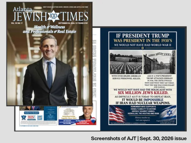 Atlanta Jewish Times apologizes for controversial Trump advertisement