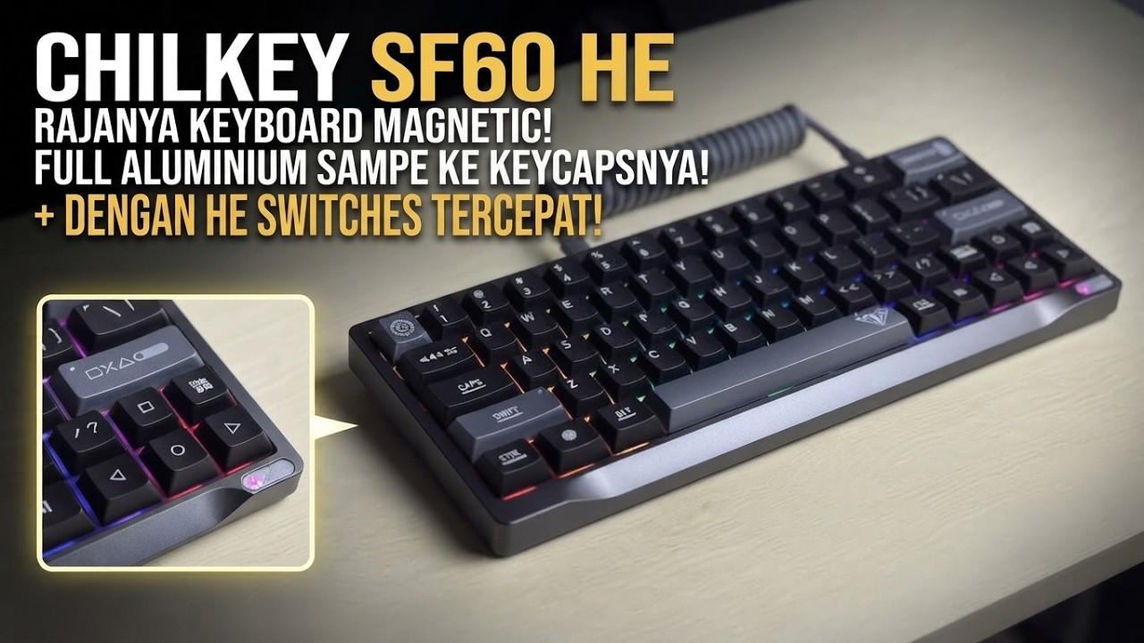 Keyboard pertama di dunia dengan keycaps alu Chilkey SF60 HE