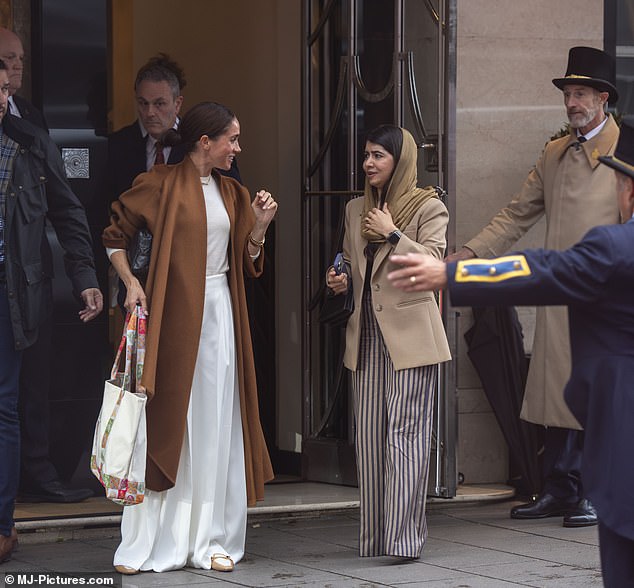 Meghan and Malala Yousafzai enjoy tea at Claridge's in London