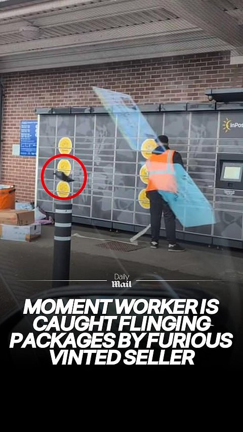 Worker is caught flinging packages by furious Vinted seller