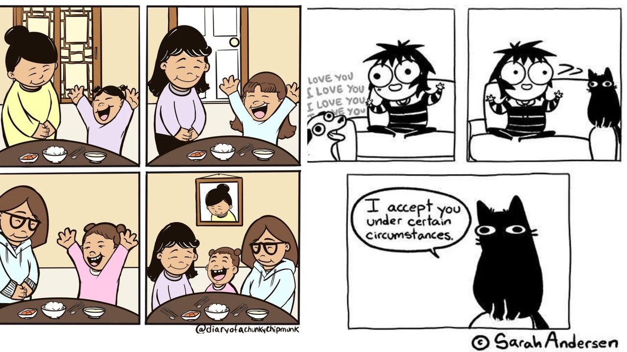 25 humorous comics about different types of love