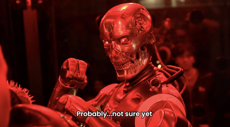 Watch: Influencer takes on robot in cage match in latest proof we’re ...