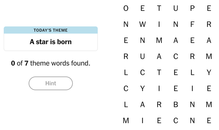 Today's NYT Strands hints (and answer) for Thursday, October 8, 2026