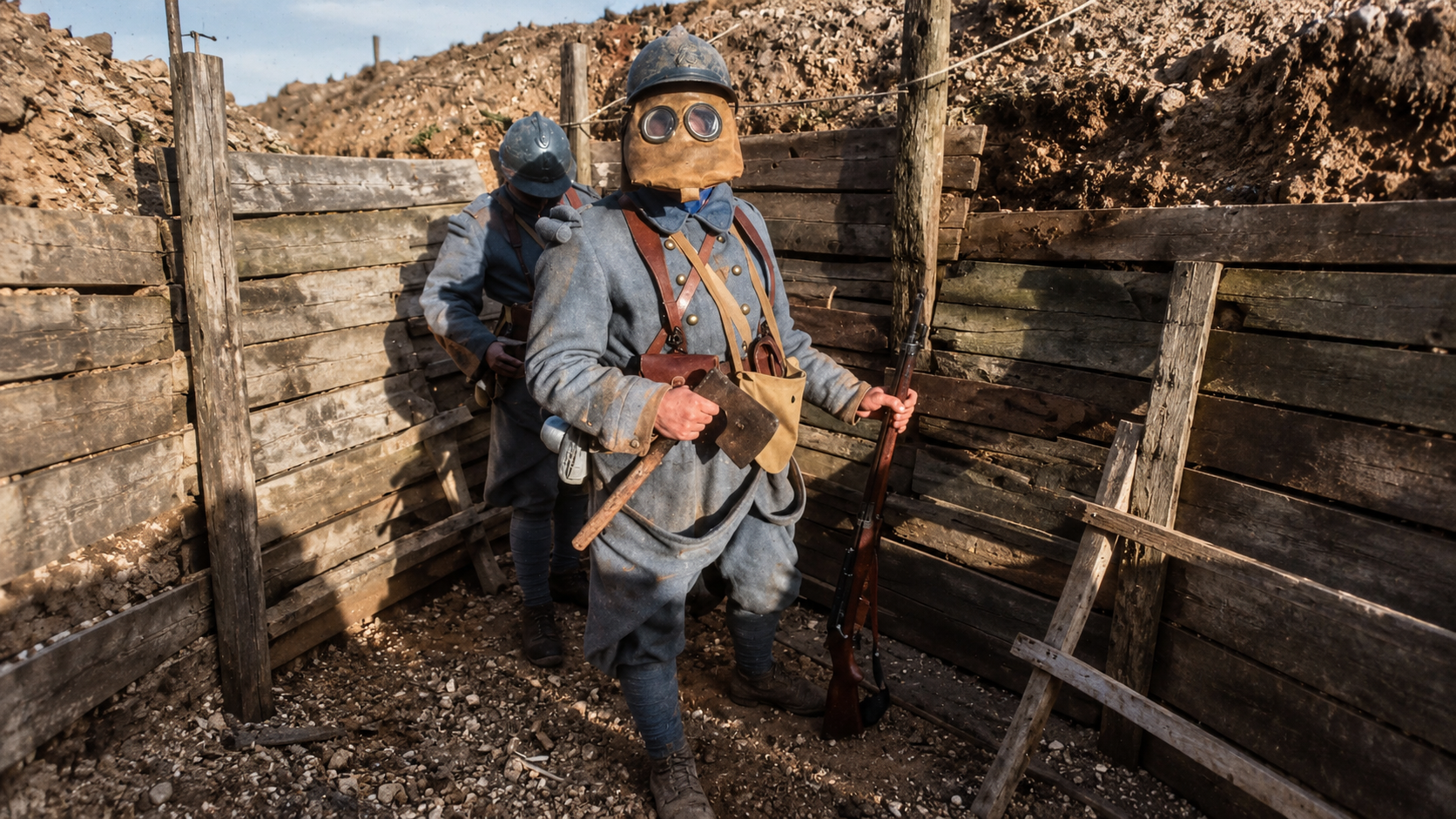 French WWI raiders brought medieval weapons back to the battlefield