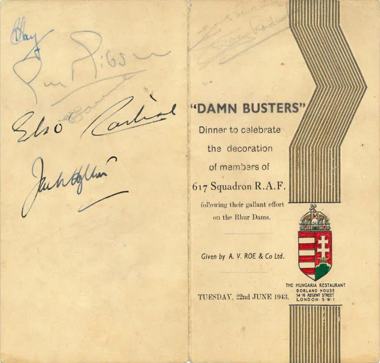 Dambusters menu set to fetch 6k alongside RAF heroes’ WW2 items