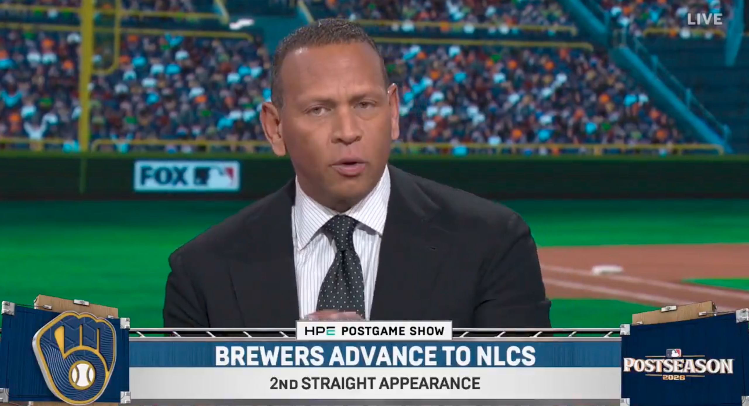 Alex Rodriguez gets lost while breaking down Brewers