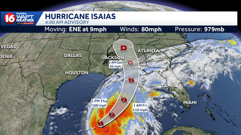 Hurricane Isaias: Advisories in effect for portion of Mississippi Gulf ...