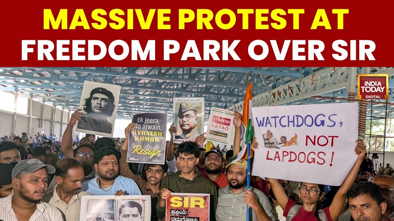Protest staged at Bengaluru Freedom Park against SIR process and CEC
