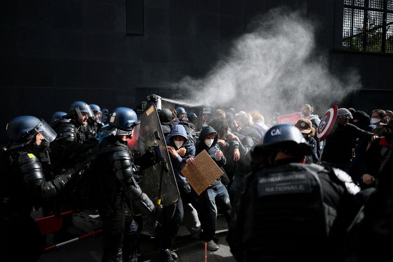 French teens march for decent schools despite government's pledge to act