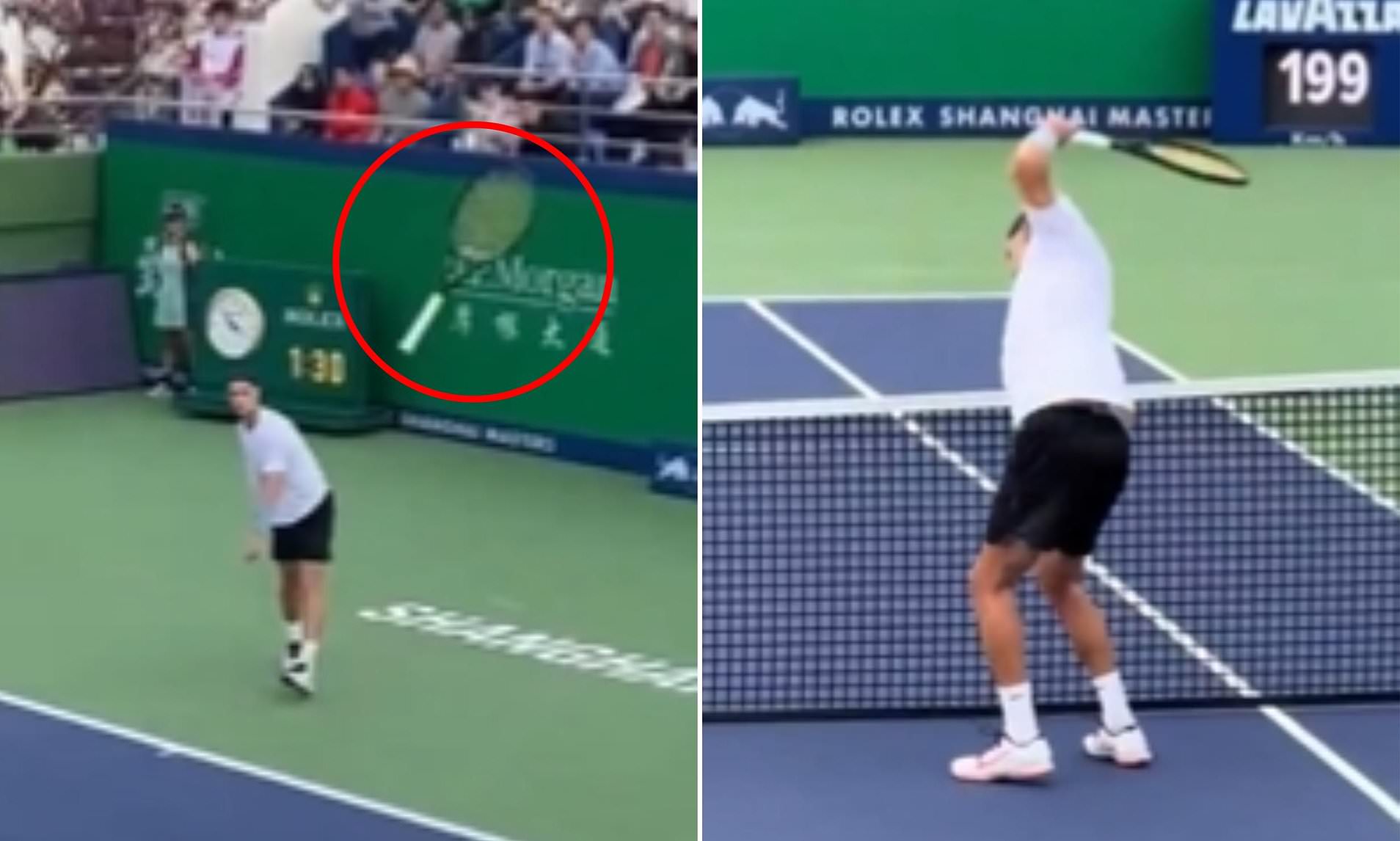 Furious French tennis star launches racquet at crowd in mid-match ...