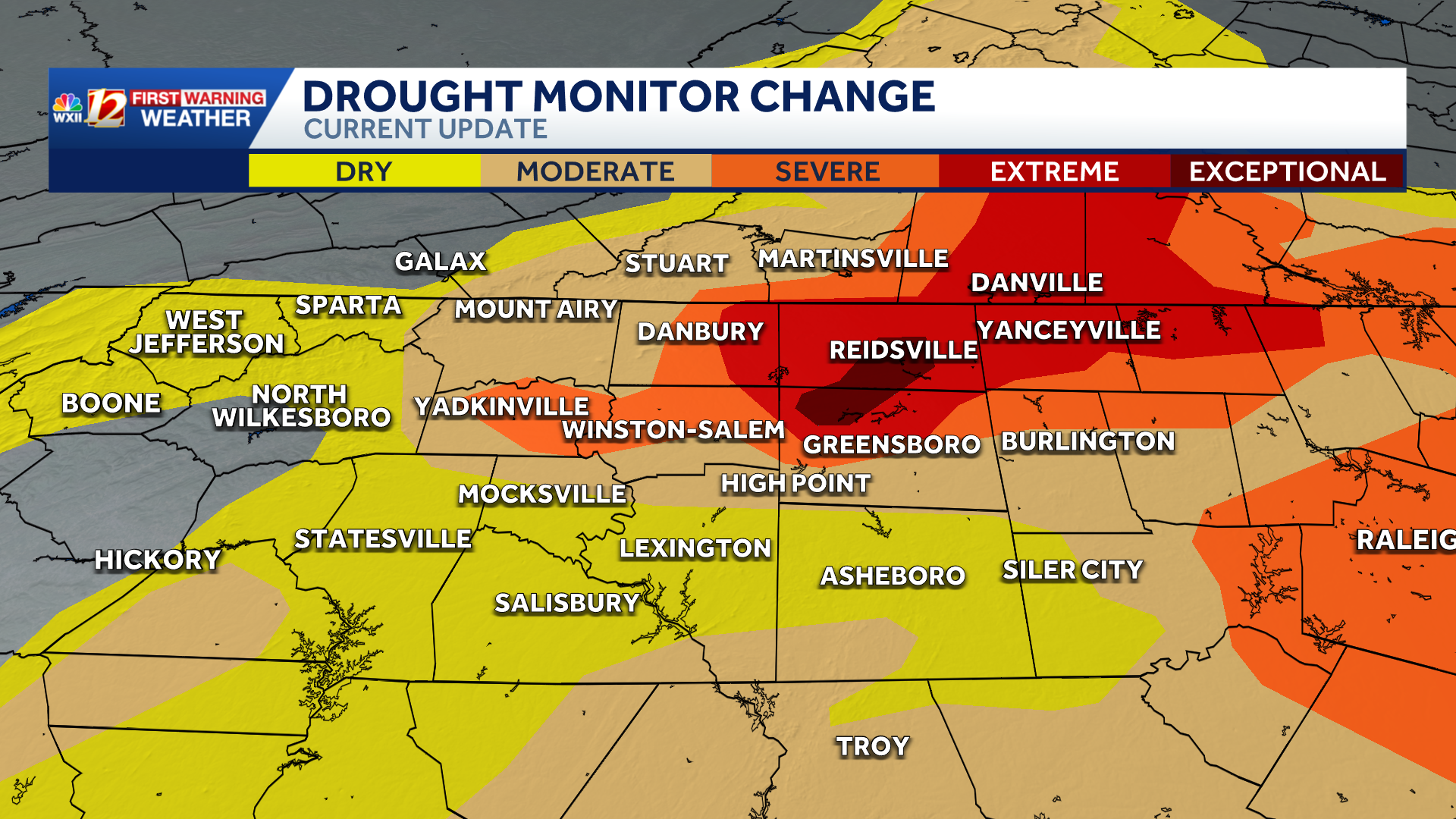 Piedmont Triad still very dry in this week's drought update