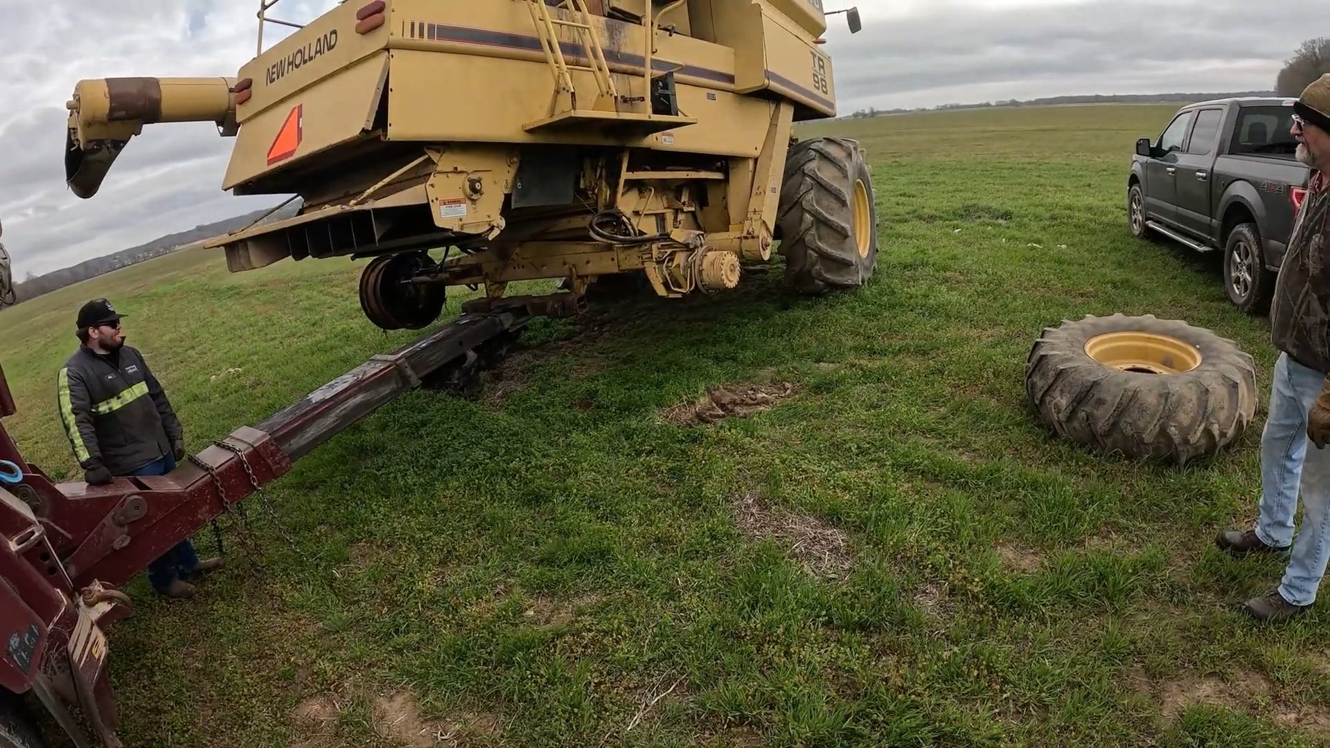 Towing a burnt combine 2026 edition