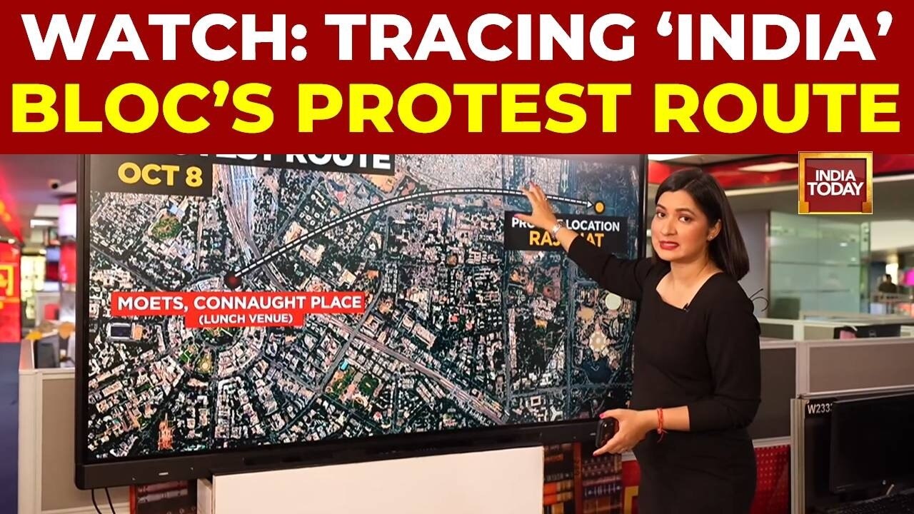 Delhi march to Raj Ghat: Congress MPs, INDIA bloc workers face heavy ...