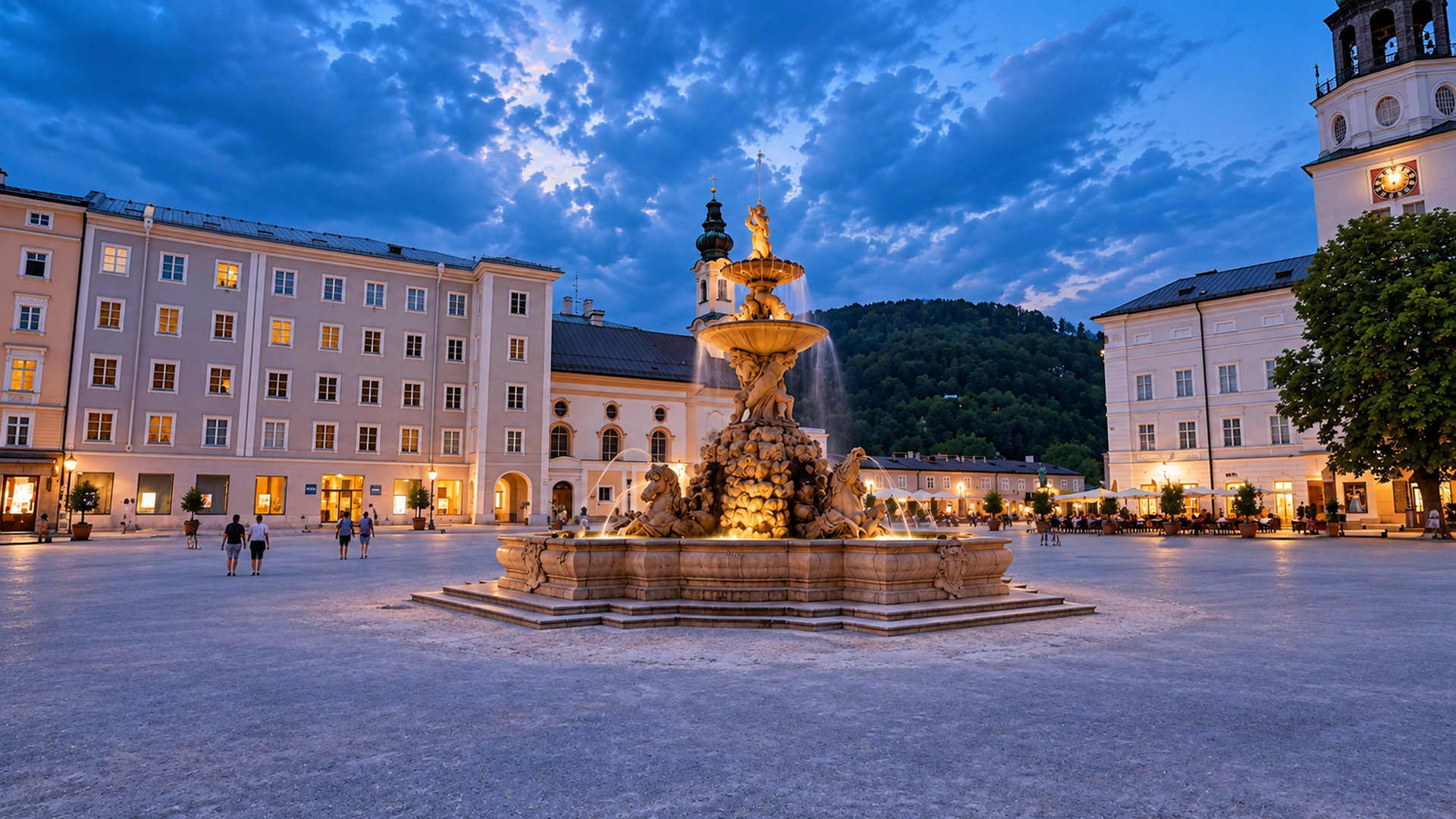 Salzburgo, Austria: hermosa ciudad barroca al atardecer (4K)