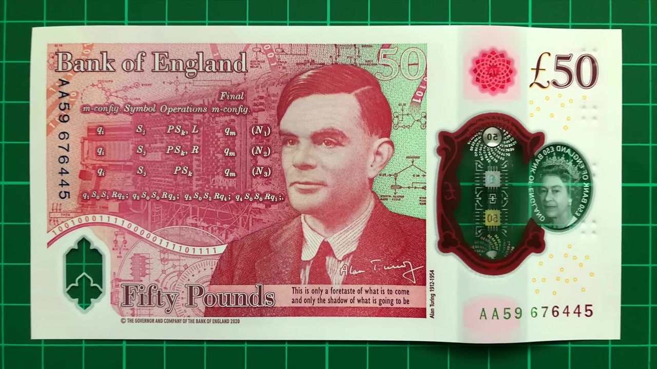 Alan Turing’s £50 banknote hides more than just security features