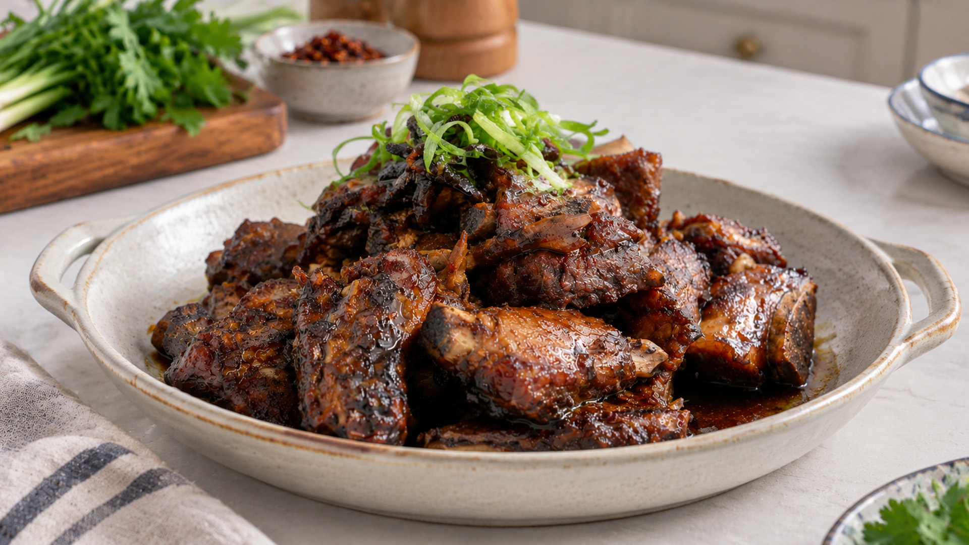 Chinese style pork ribs that fall off the bone