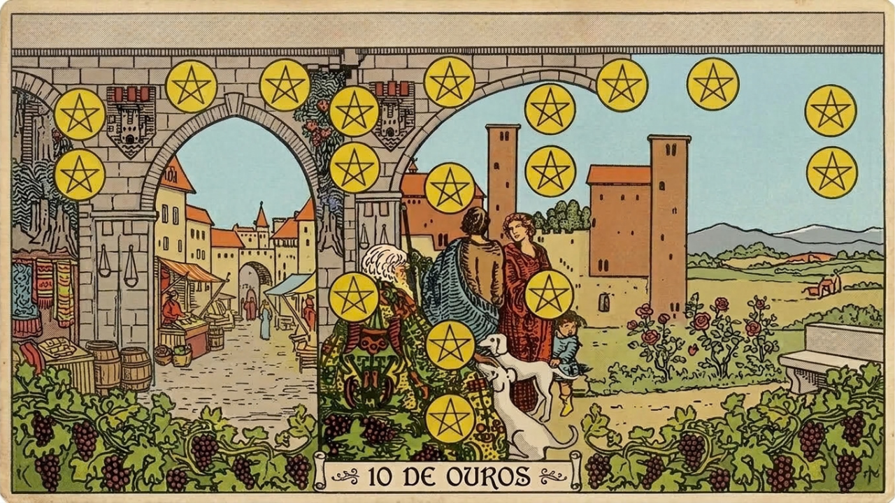 Carta do tarô de hoje (08/10): 10 de ouros e a família