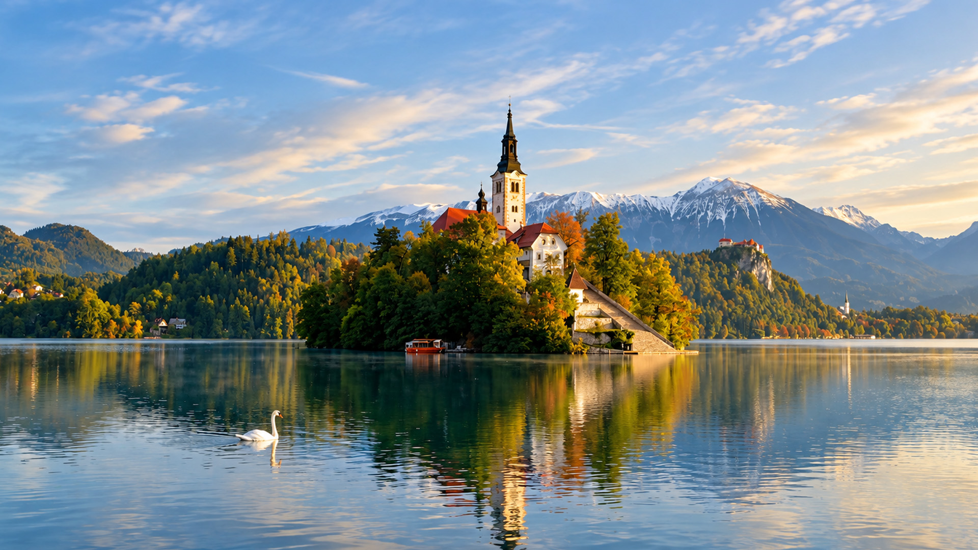 Lake Bled’s island looks like a storybook scene