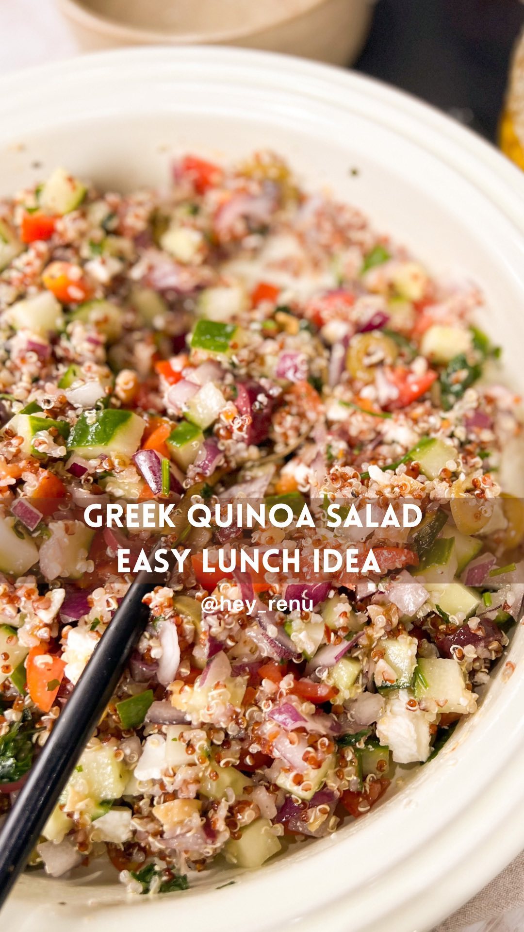 Easy healthy Greek quinoa salad for a fresh meal