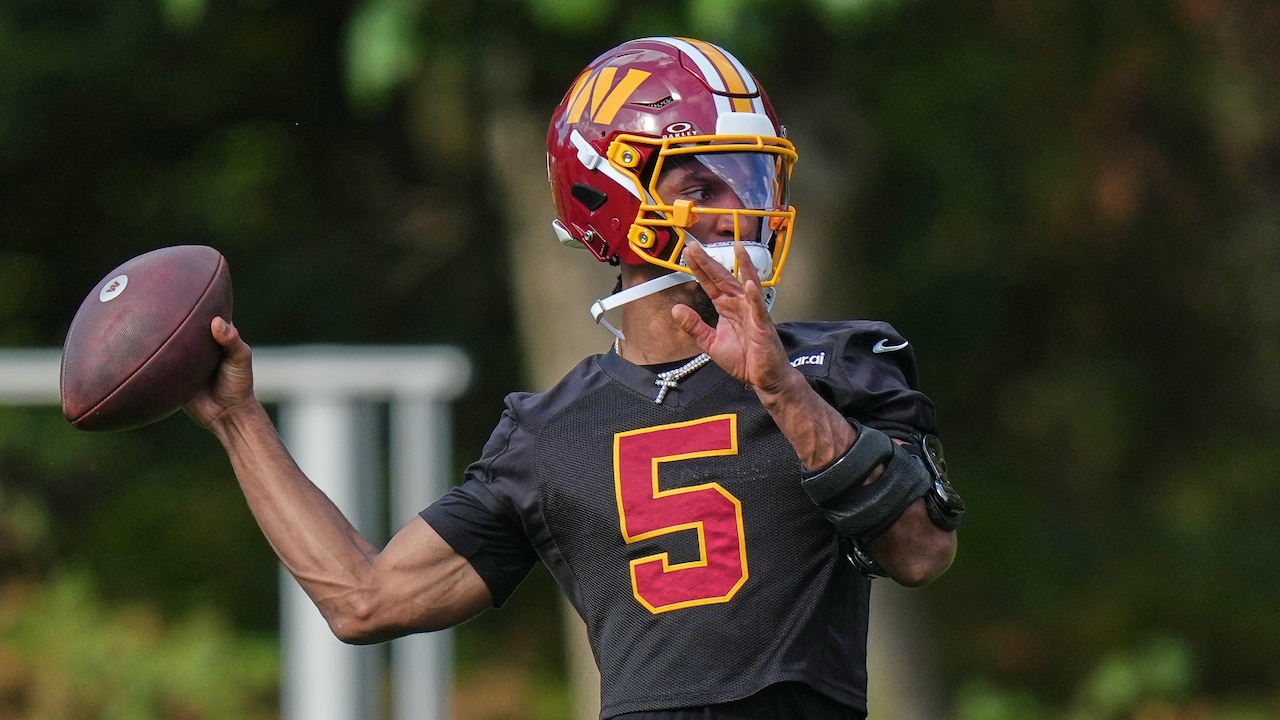 Jayden Daniels 'full go' for Commanders vs. Giants after elbow injury ...