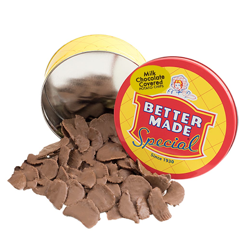 Better Made's tins of chocolate-covered chips are back on sale