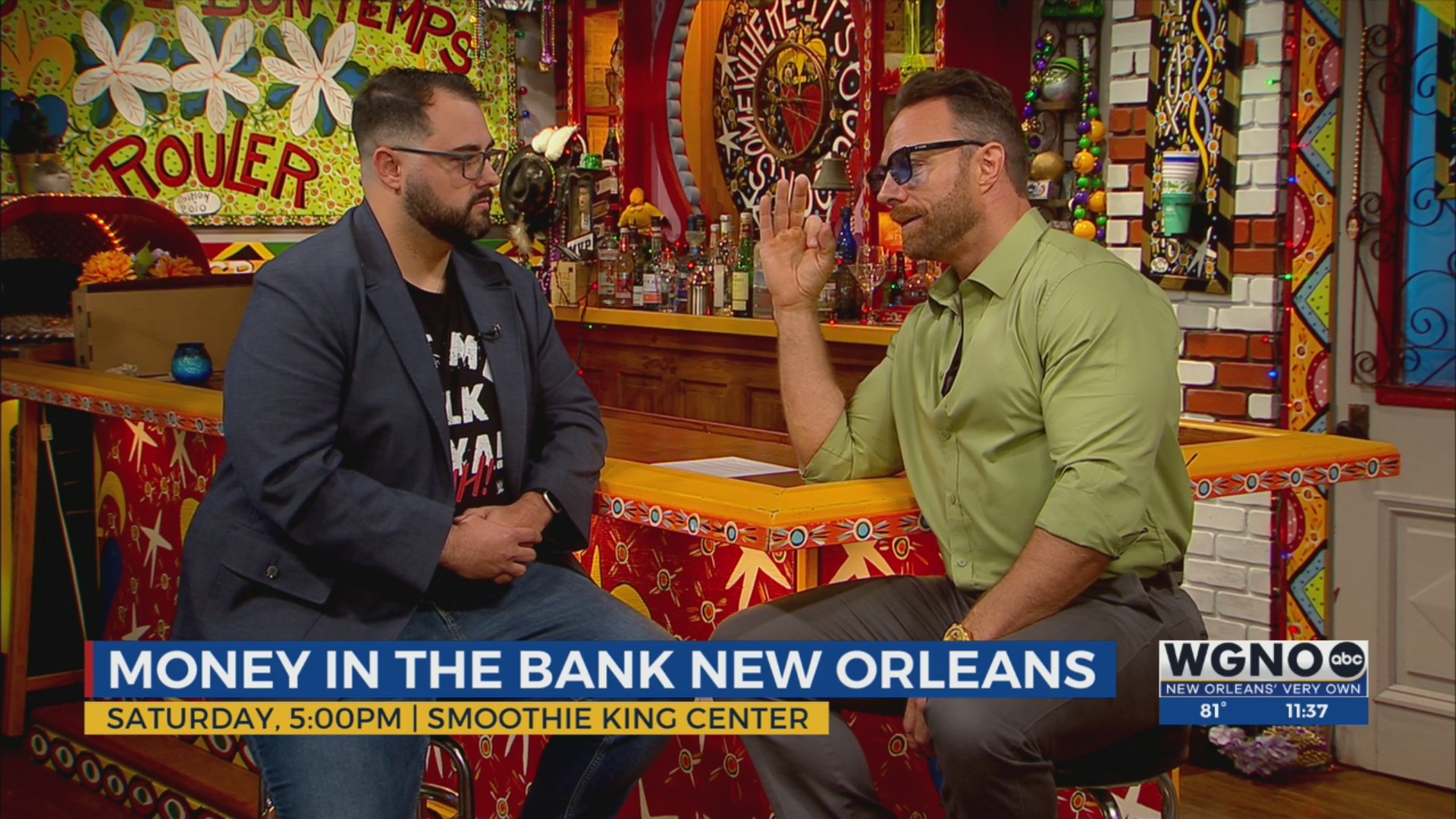 LA Knight competing in WWE's 'Money in the Bank' at Smoothie King Center