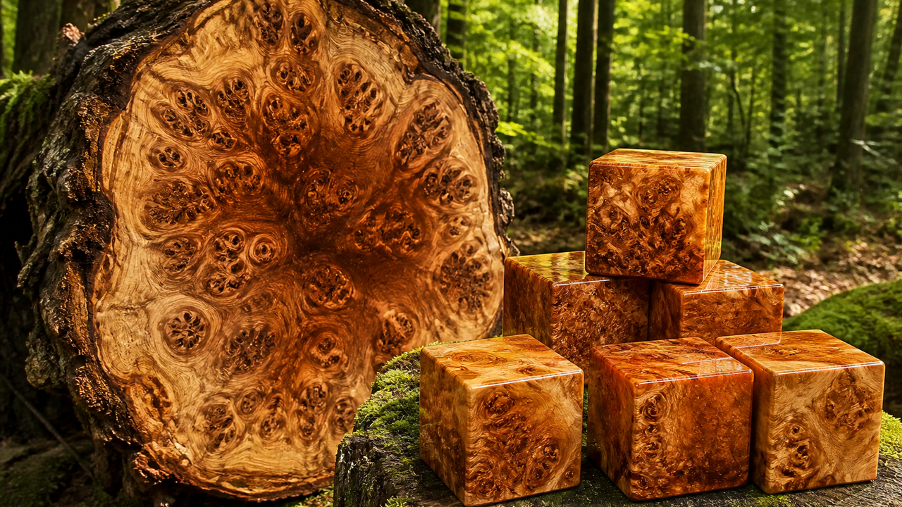 The hidden patterns that make burl wood so prized