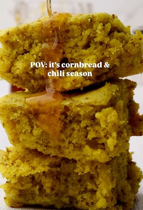 Soft grain free turmeric cornbread