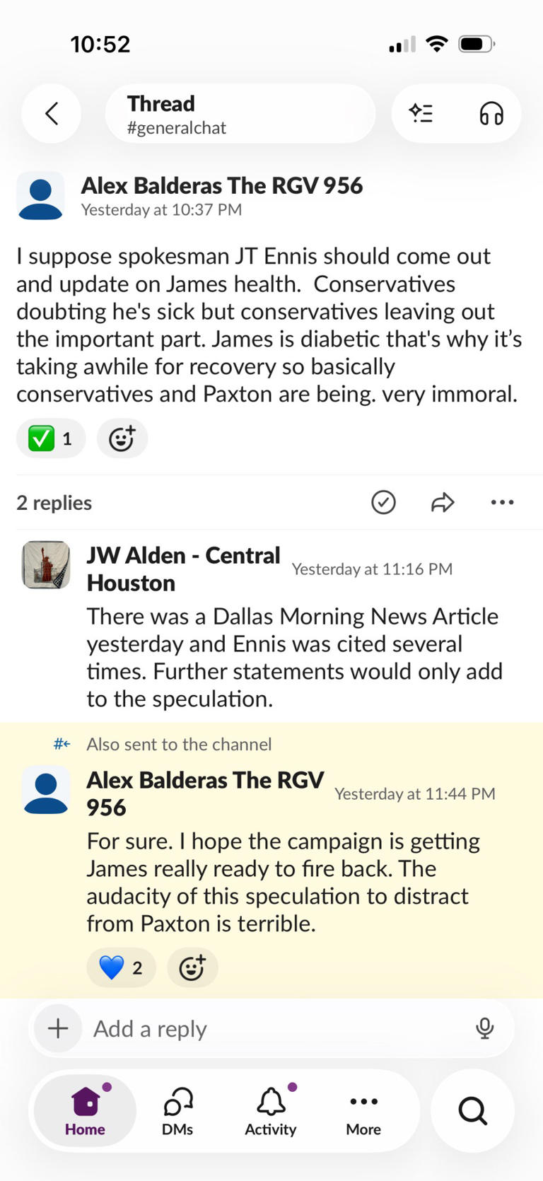 Talarico volunteer group privately frets about his 12-day absence from ...