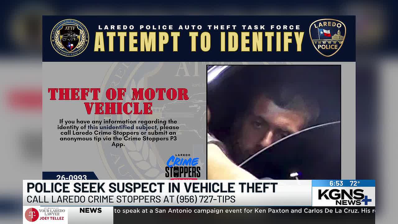 Laredo police seek help identifying vehicle theft suspect