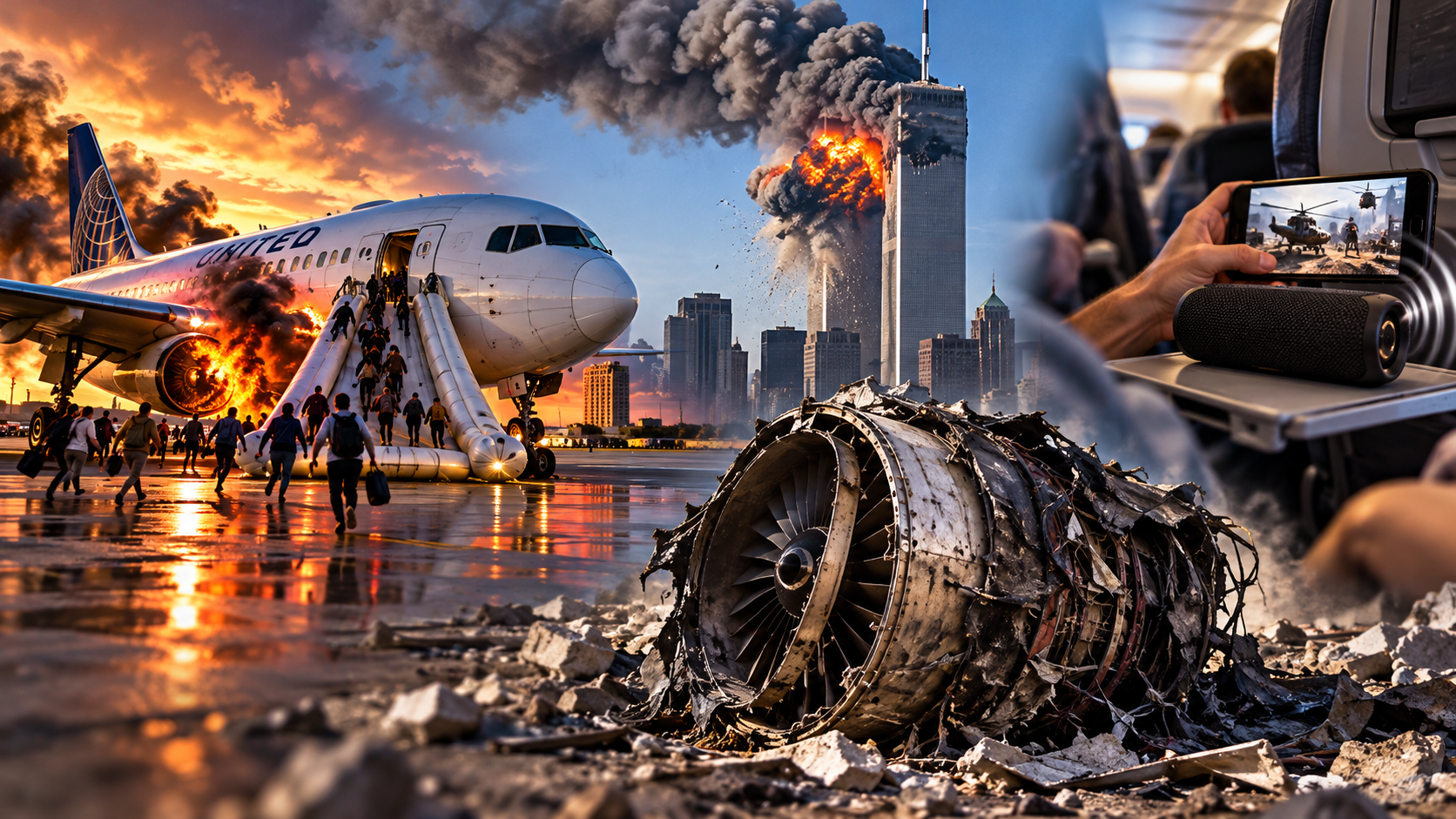 United 787 emergency evacuation, 9/11 conspiracy debunked & new airline ...