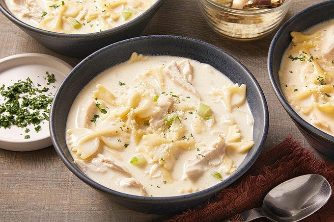 Chicken Alfredo soup