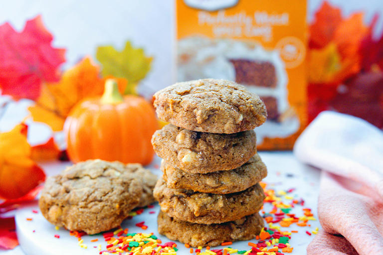 Pumpkin cookies with cake mix