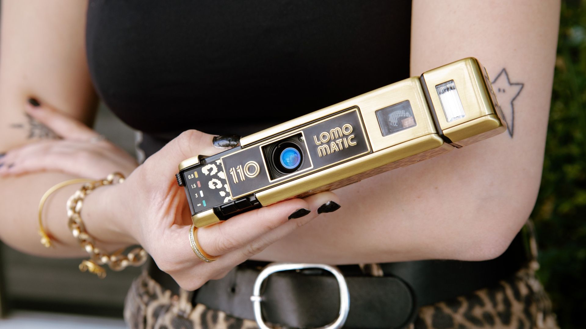 Lomography's newest film camera is a brass leopard print that feels ...