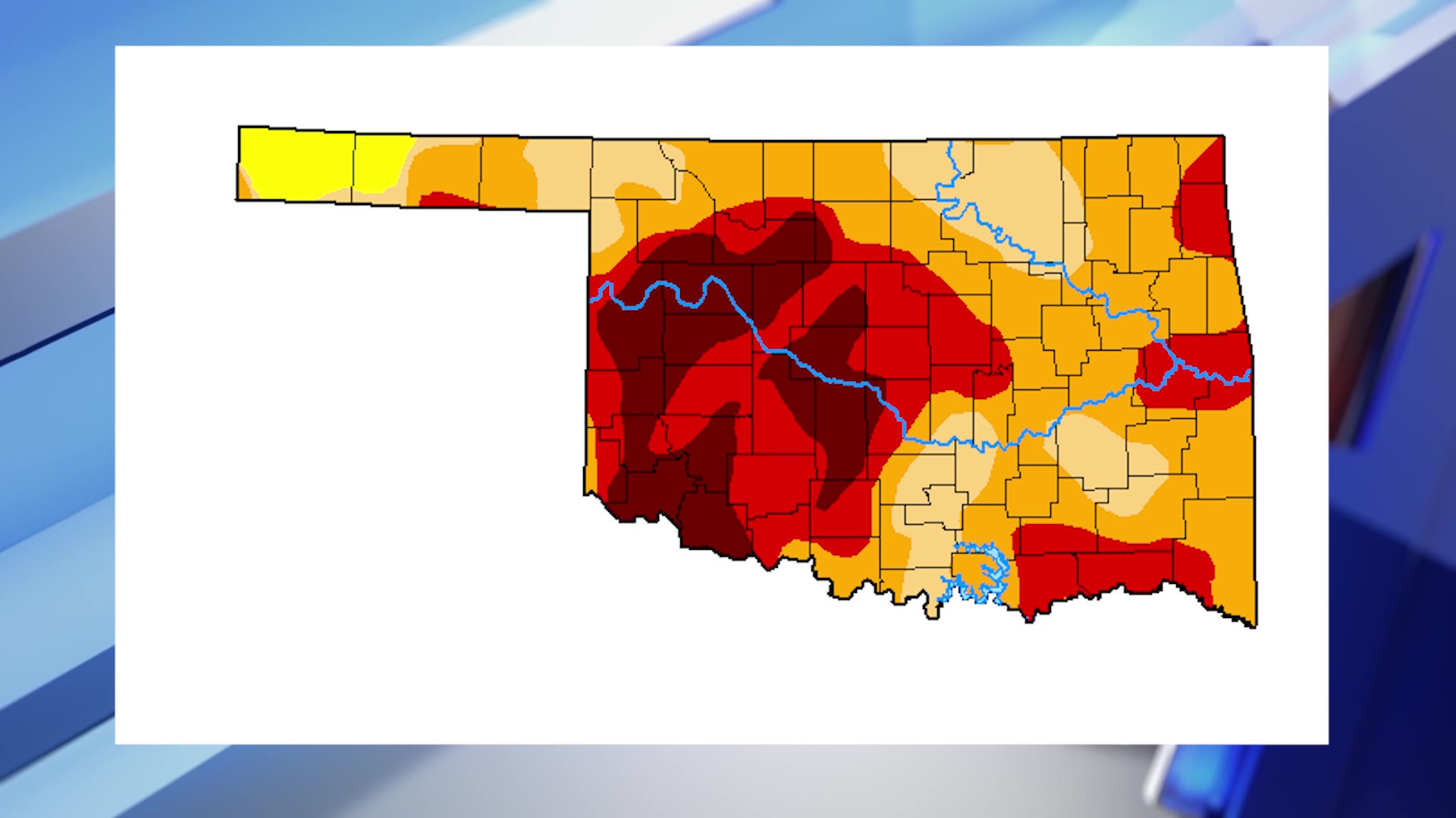 Drought map shows some change due to rain