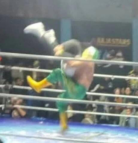 Pro wrestler arrested after referee dies following banned move during match