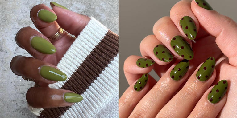 Olive green is the unexpected fall nail color trend of the season—here ...
